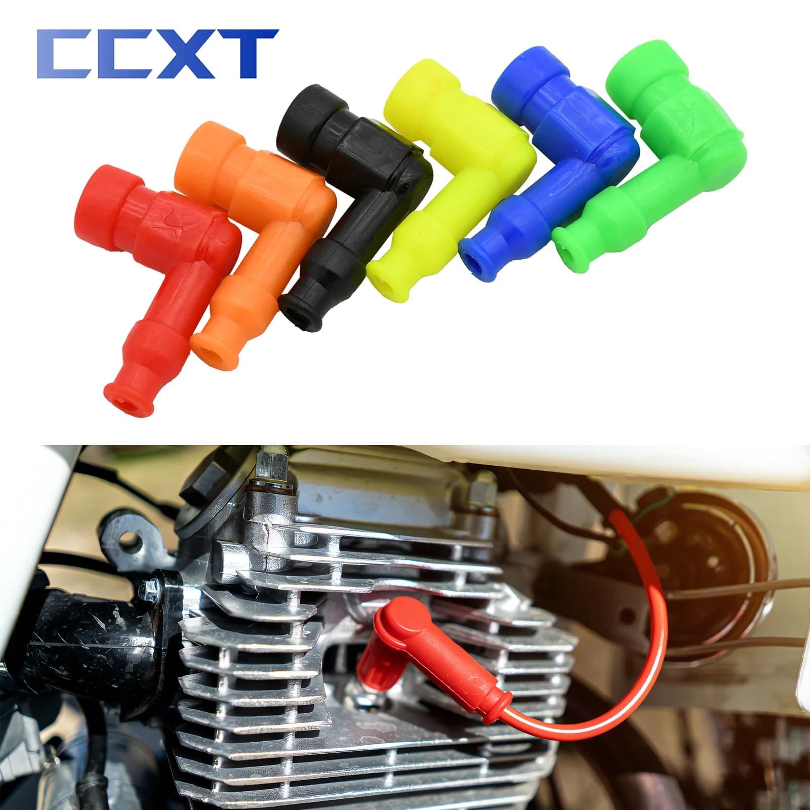 Motorcycle ATV Scooter Dirt Bike Universal Modified Rubber Lgnition Spark Plug Cap For Honda Yamaha KTM Kawasaki Suzuki Parts