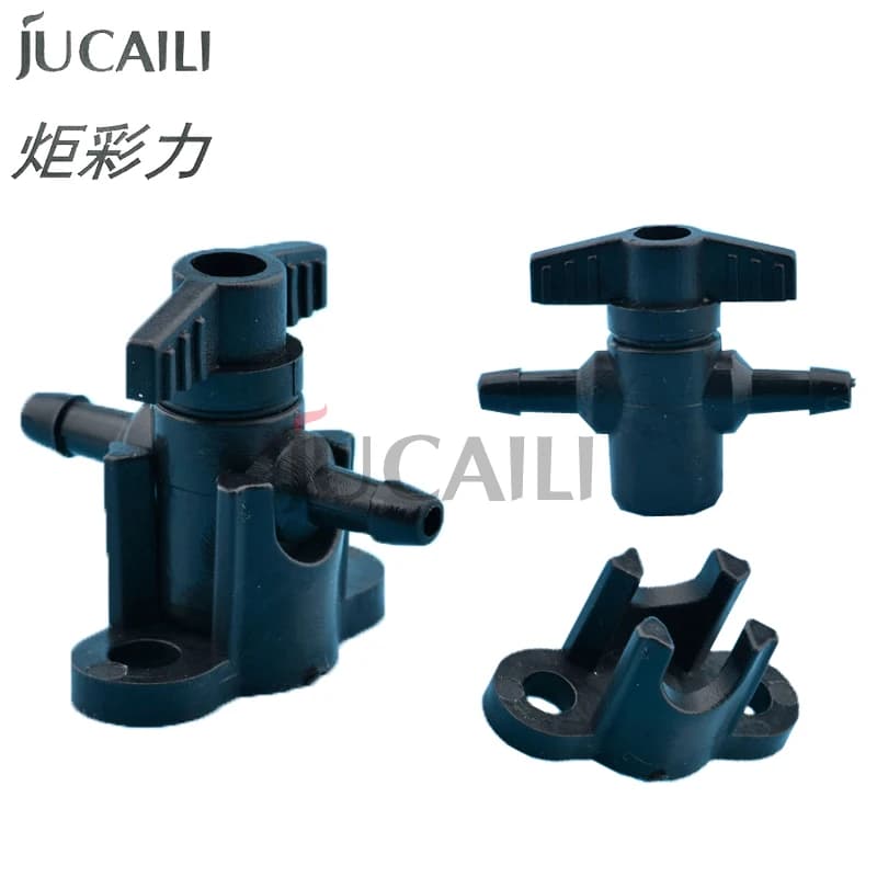 Jucaili 10PCS/lot Inkjet printer 3mm plastic valve / Bulk ink system 2 way valve for Eco solvent/UV printer manual valve