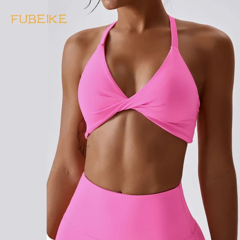 FUBEIKE Seamless Summer Women Underwear Nude Feel Women's Tight Quick-Drying Sports Outdoor Running Beauty Back Yoga Top Bra