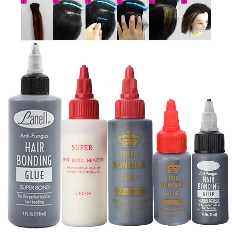 Professional Hair Bonding Glue Waterproof Black Hair Weaving Bond Strong Hold Adhesive Anti-fungus Super Bond for Hair Extension
