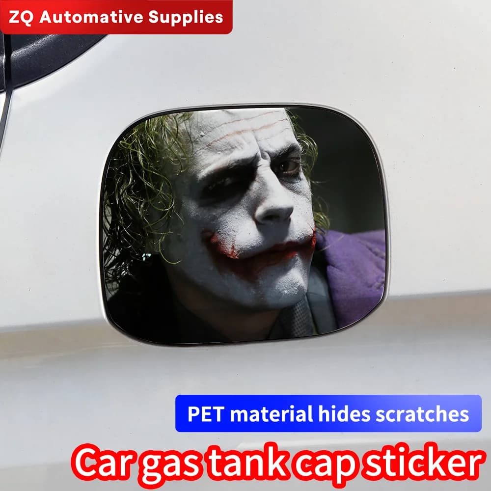 Joker Car Sticker Refueling Cap Fuel Tank Cap Cover Waterproof Sunscreen Sticker Decoration Car Body Stickers Accessories
