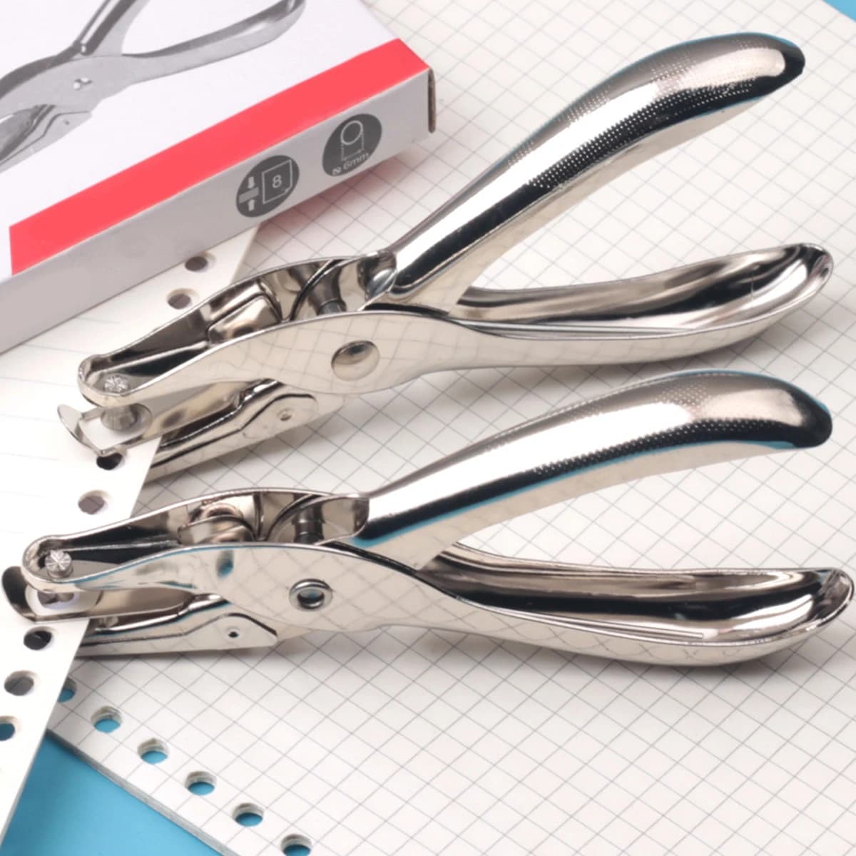 3/6mm Single Hole Punch 8 Sheet Capacity Diameter Hole Puncher Hand Paper Scrapbooking Punches for Home Office School Supplies