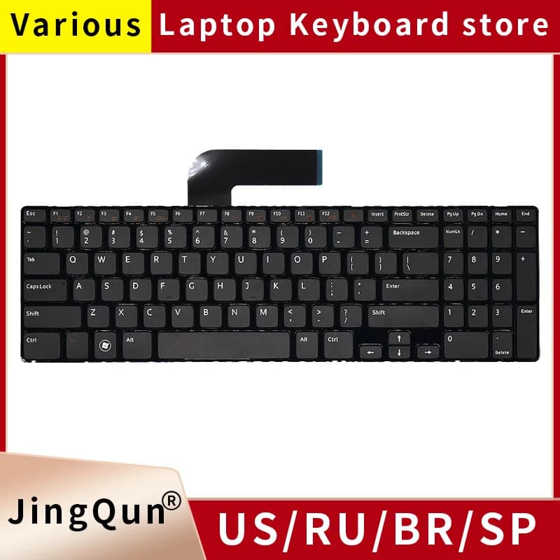 RU US/English Replace Notebook Laptop Keyboard for Dell Inspiron 15R N5110 M5110 N5110 M511r M501z P17F 0NKR2C NSK-DY0SW MP-10K