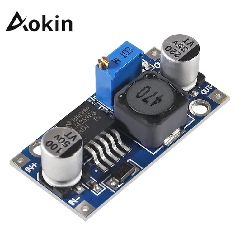 Aokin 1PCS LM2596 Step Down Module DC to DC Adjustable Buck Converter Voltage Regulator Conversion Power Supply Module LM2596
