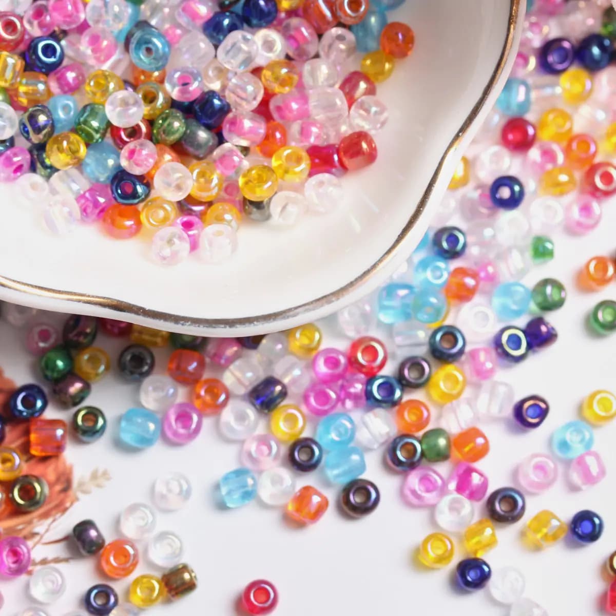 500-100Pcs 2/3/4mm Mini Loose Glass Seed Beads DIY For Pendant Necklace Bracelet Jewelry Making