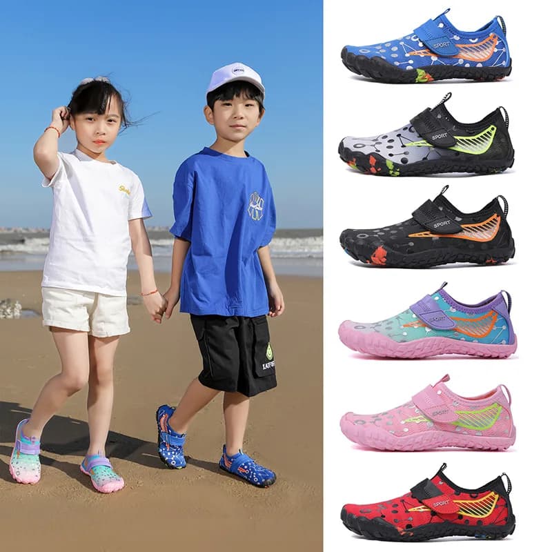 New Children's Barefoot Beach Shoes Creek Tracing Sandals Anti Slip Quick Drying Mountaineering Climbing Hiking and Wading Shoes
