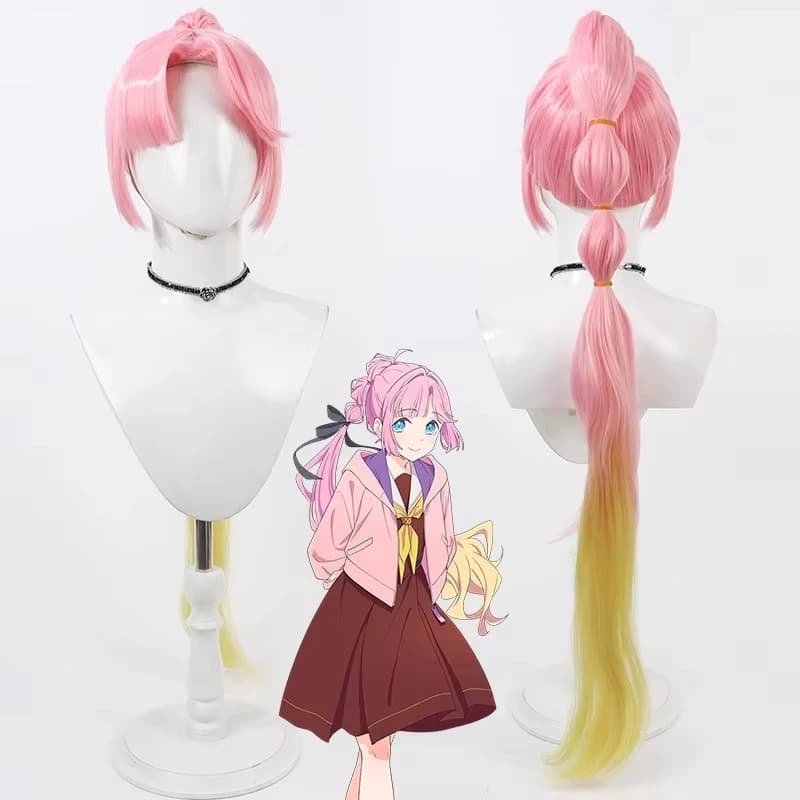 Hime Anyoji Wig LoveLive! Hasu No Sora Jogakuin School Idol Club Cosplay Pink Yellow Mixed Synthetic Hair Halloween Costume Wigs