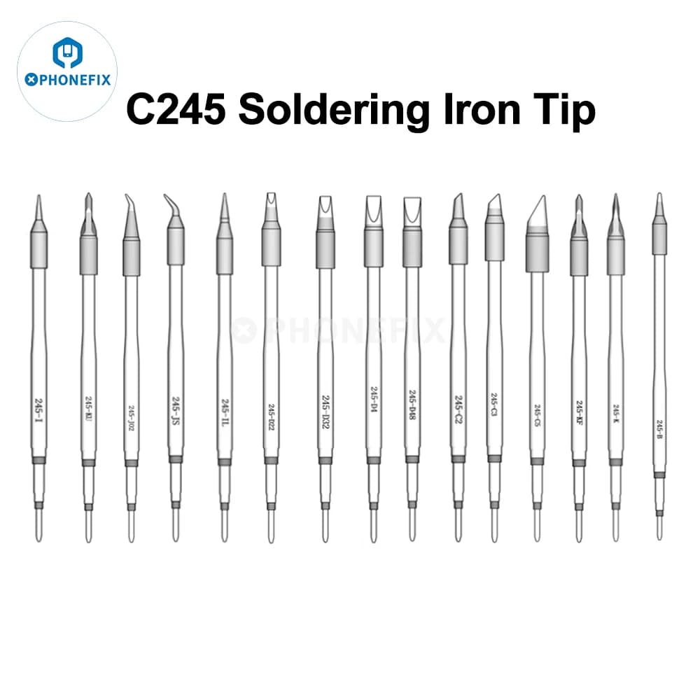 PHONEFIX C245 C470 Series Soldering Iron Tips Head for JBC Station Soldering Iron Repair PCB IC Tools Universal T245 T470 Handle