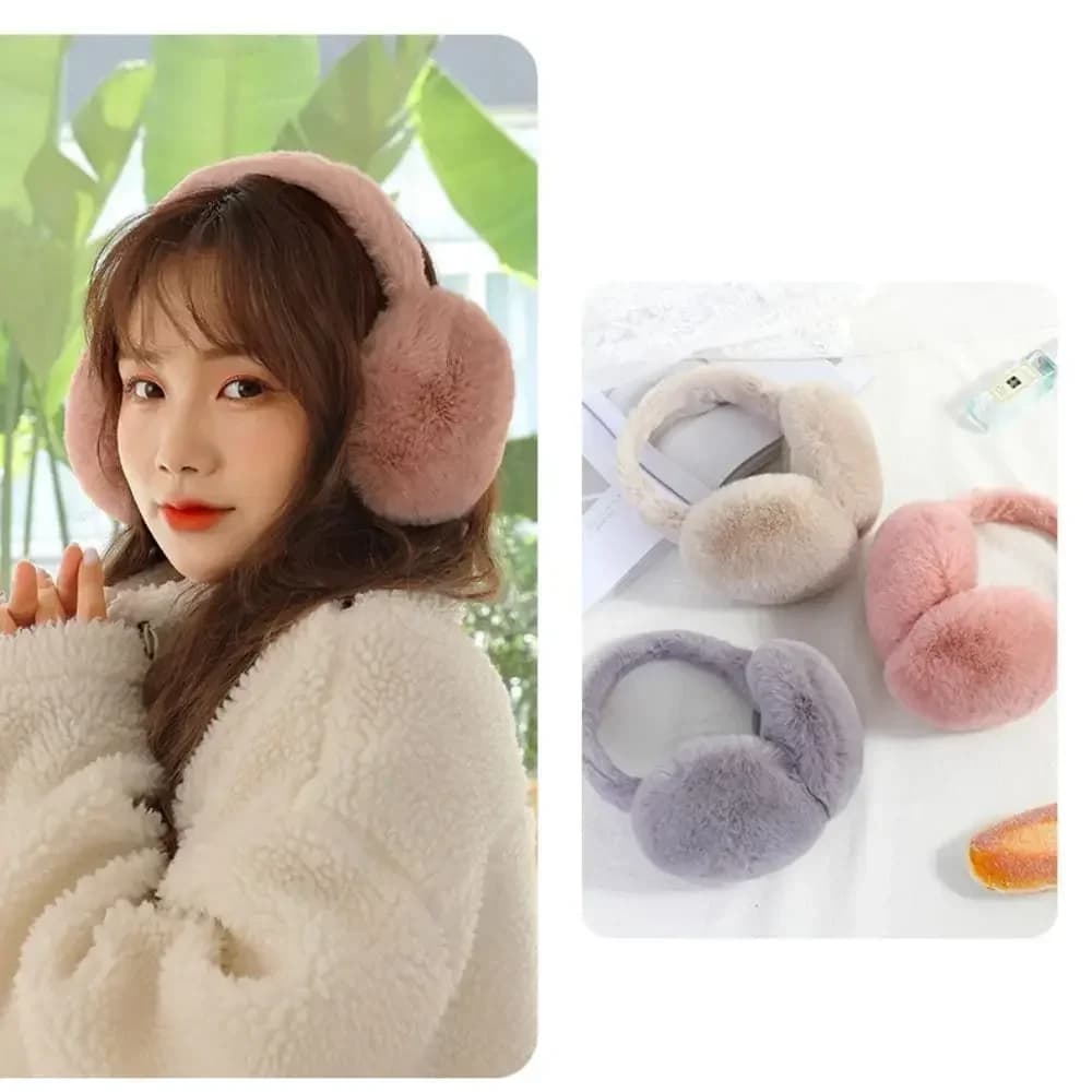 Solid Soft Plush Ear Keep Warmer Winter Earmuffs for Women Men Fashion Outdoor Earflap Protection Ear-Muffs Ear Cover
