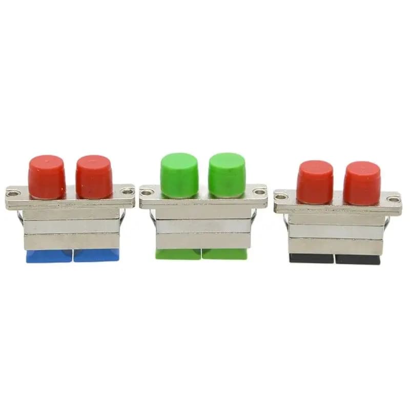 10pcs NEW Optical Fiber Connector FC-SC Dual Core Metal Adapter Flange Duplex Adapter Coupler Factory Special Wholesale