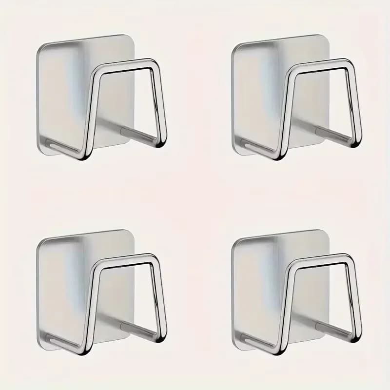 4Pcs Kitchen Storage Rack, Punching-free Wall Under Cabinet Cutting Board , Multi-functional , Accessories