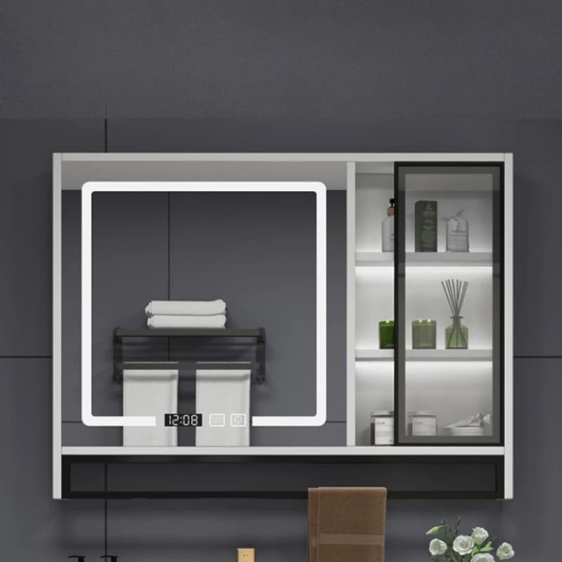 Sanitation Defogging Bathroom Cabinets Extraction Hole Home Furniture Smart Light Bathroom Cabinets Locker Wall Miroir De Salle