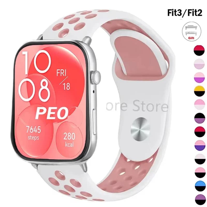 Silicone Band For Huawei Watch Fit 3 Strap Smart watch Replacement Wristband Sport Breathable Bracelet Huawei Fit 3 fit 2 bands