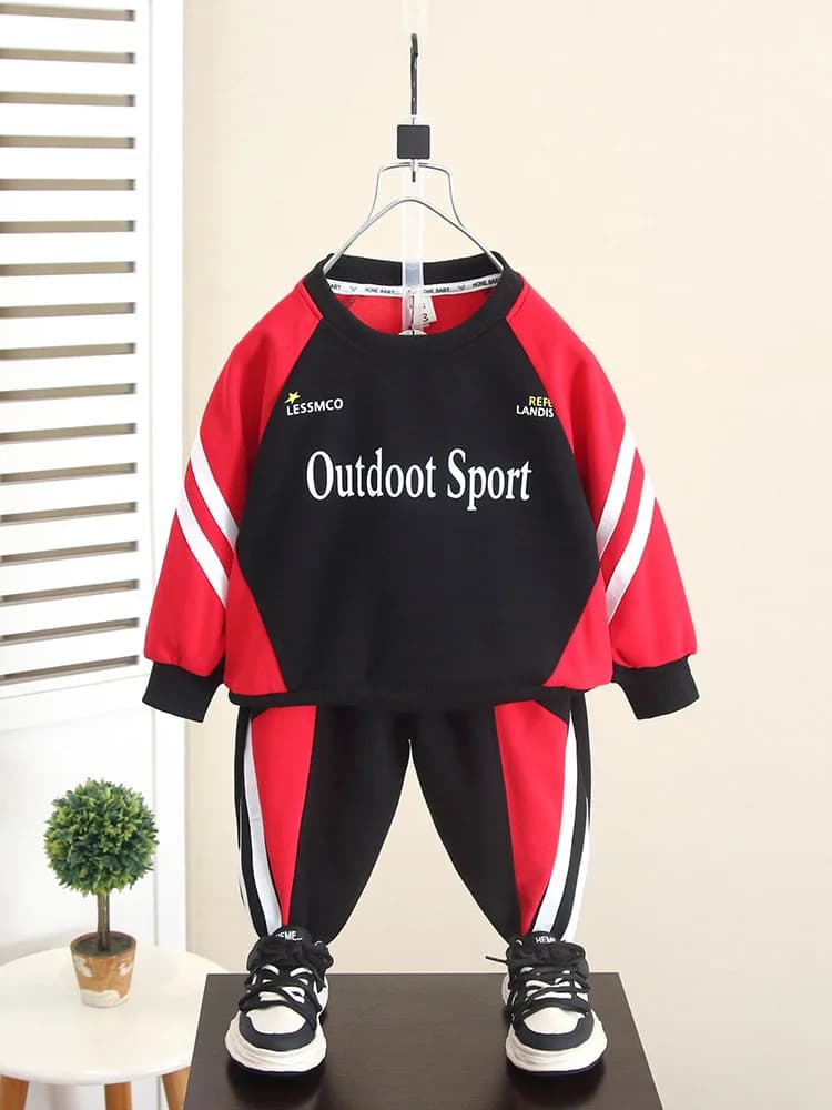 New 2024 Outdoor Sport Series Casual Sports Two Piece Spring Autumn Boys Clothing Sets Children Tracksuits 90-150cm