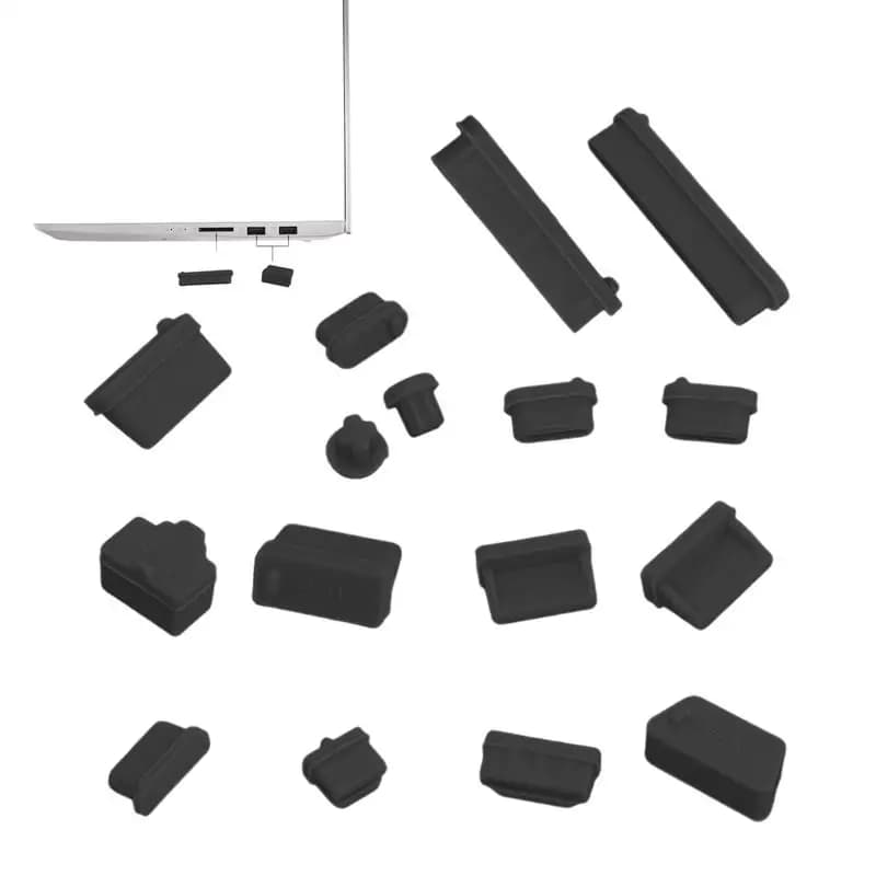 16PCS Type-C Dust Plug USB Charging Port Protector Silicone Cover For Samsung  Smart Phone Accessories