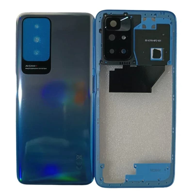 For Xiaomi Redmi 10 / 10 Prime 2022 Full Housing Case Middle Frame +Battery Back Cover Rear Door With Camera Lens Repair Parts