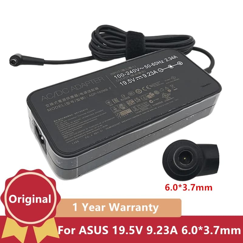 Original 19.5V 9.23A 180W 6.0X3.7mm Laptop AC Adapter Power Charger For Asus ROG 6Plus S5CS G703GL FX86F FX86SM GM501GM A17-180P