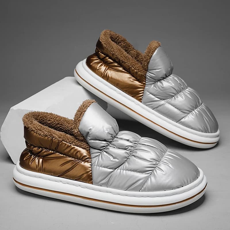 House Shoes Winter Casual Footwear Round Toe Flexible Platform Slip-on  Outdoor Non-slip Wear-Resistant Plus Velvet Keep Warm