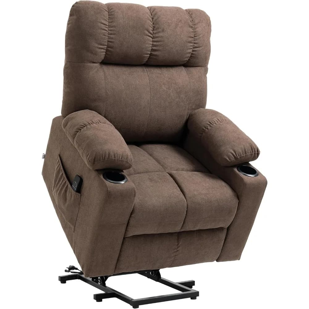 Electric Power Lift Chair Recliners Elderly,Oversized Living Room Recliner Chair  Remote Control, Cup Holders, and Side Pockets