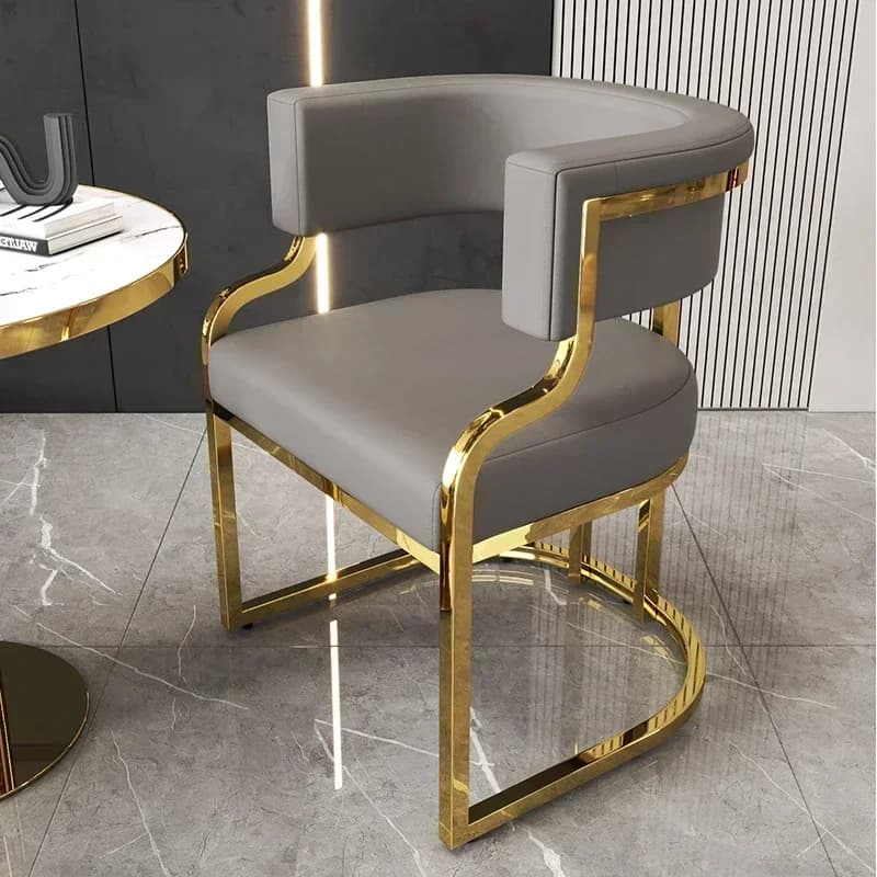 Bedroom Furniture Nordic Furniture Sofas Chair Metal Floor Bright Gold Aesthetic Nordic Garden Chairs Reading Dining Furniture