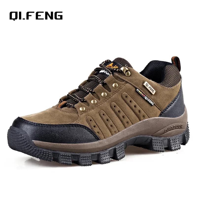 Men Casual Leather Shoes Classic Waterproof High Quality Shoes Women Climbing Shoes Outdoor Sneakers Trekking Leather Footwear