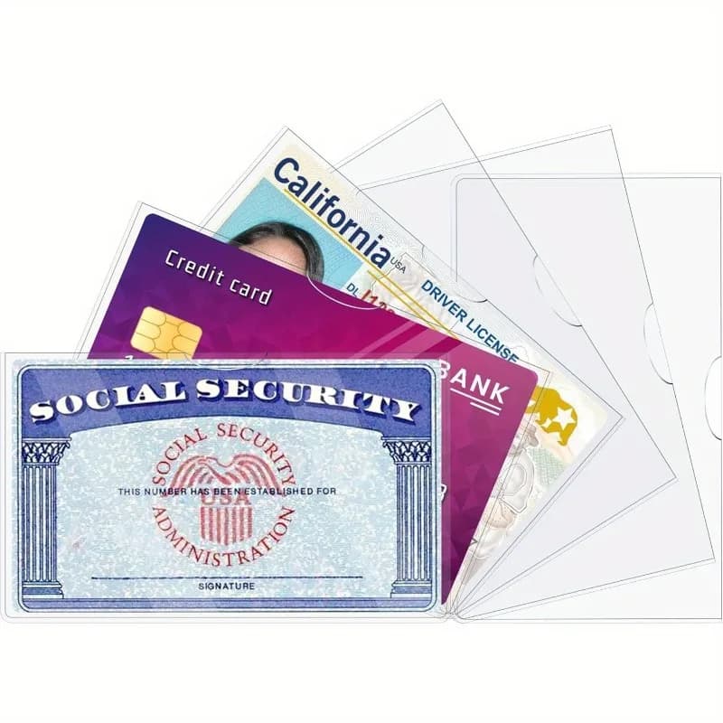 Social Security Card Holder – PVC Material, Waterproof, Durable, Scratch Protection, Portable