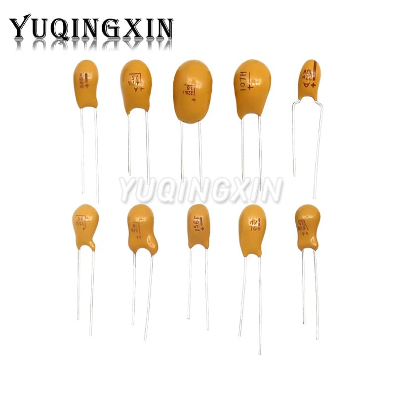 5pcs DIP Tantalum Capacitor 10V 16V 20V 25V 35V 50V 0.1UF 0.22UF 0.33UF 0.47UF 1UF 2.2UF 4.7UF 10UF 15UF 22UF 47UF 100UF 220UF