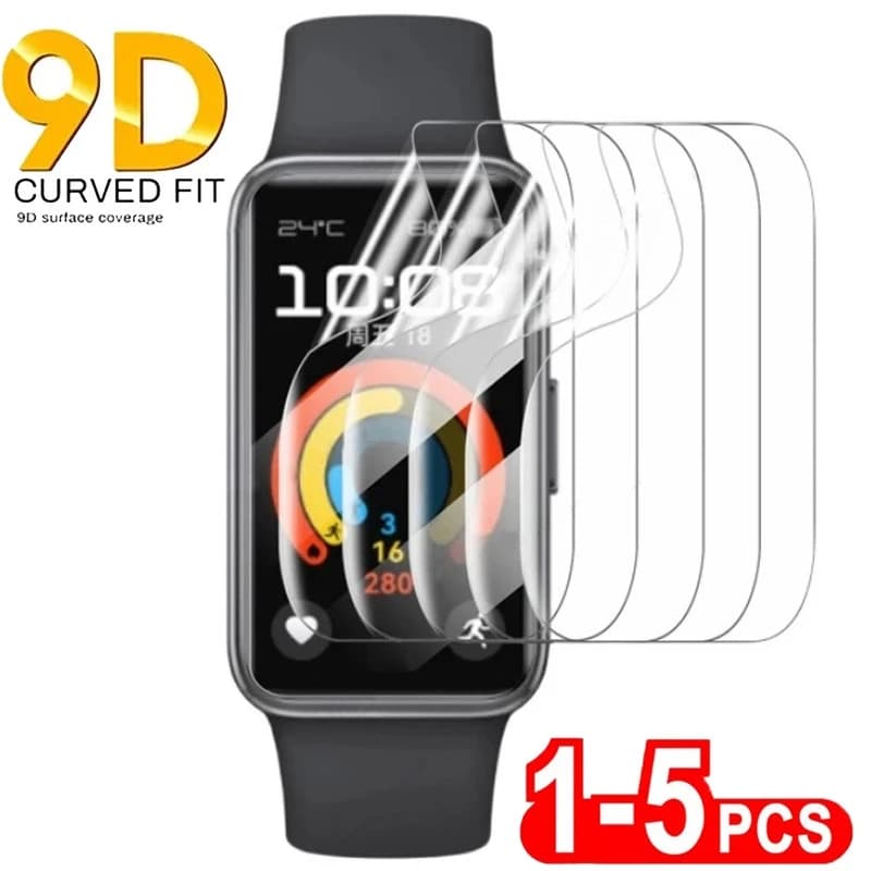 1/5PCS Soft Protective Hydrogel Film For Huawei Band 9 8 7 6 Pro HD Full Screen Protector for Huaiwei Band 8 Not Tempered Glass