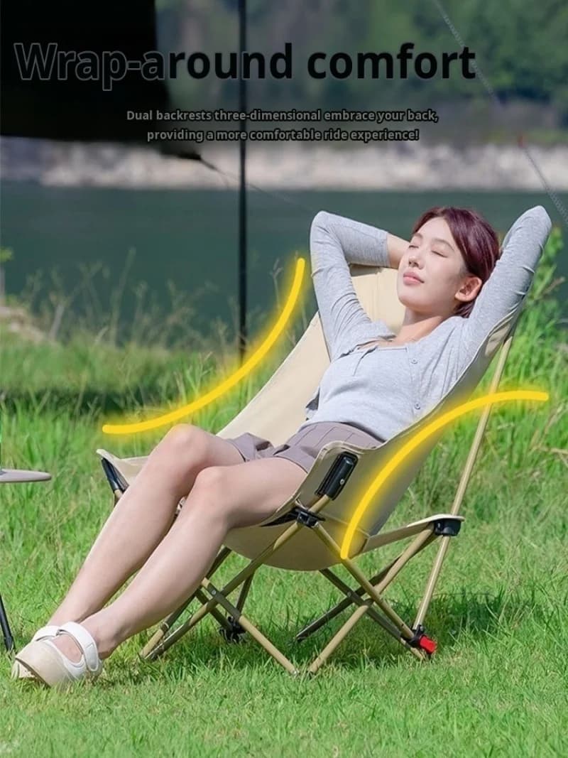 Portable Outdoor Folding Chair Adjustable Lightweight Camping Stool Ultra Light Foldable Seat for Hiking Travel Fishing Beach