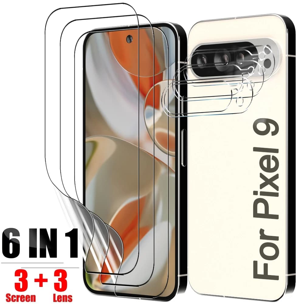 For Google Pixel 9/9 Pro/9Pro XL Hydrogel Film Soft Screen Protectors HD Clear Anti-scratch Tempered Glass Camera Lens Films