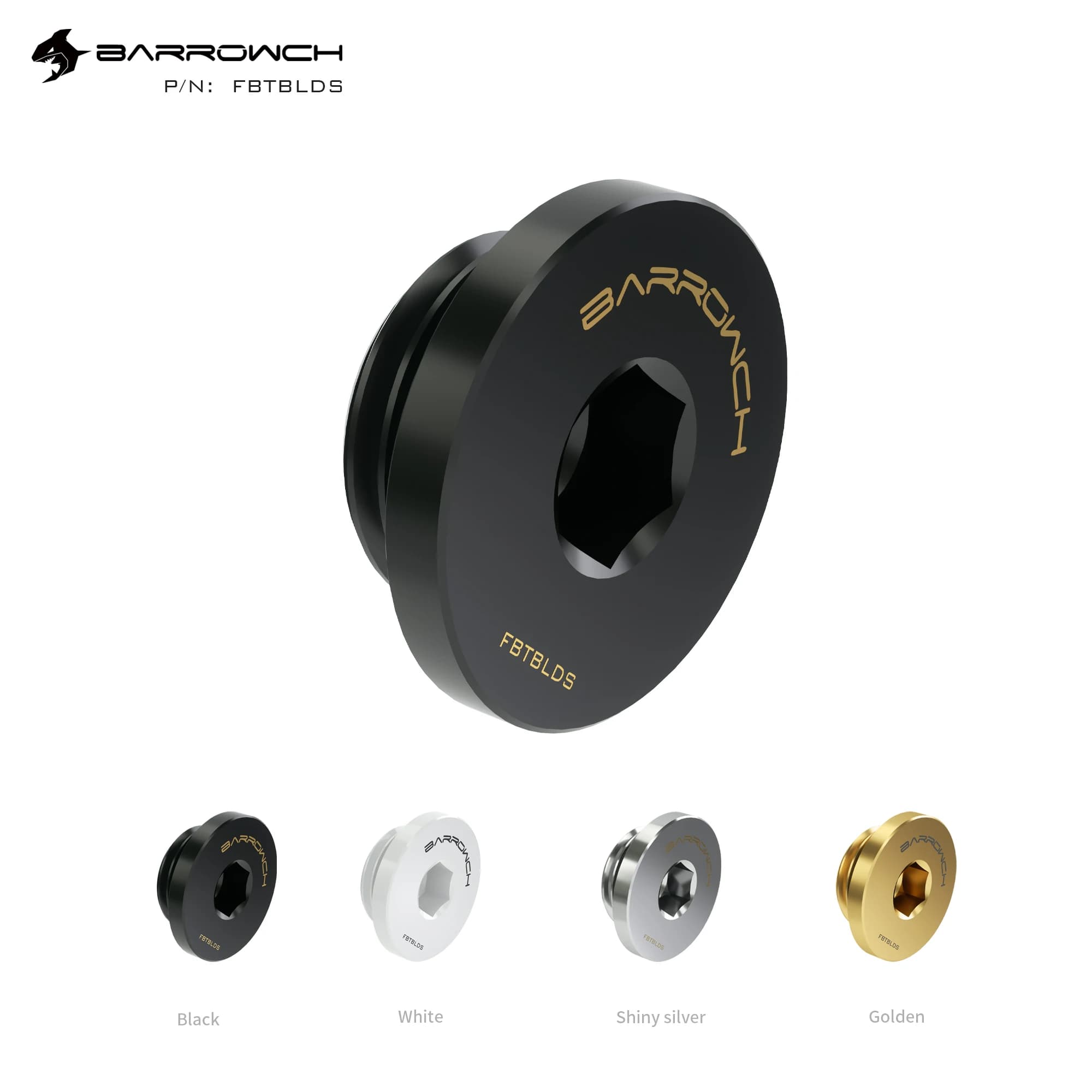 BarrowcH FBTBLDS G1/4 Water Cooling Water Stop Pc Accessories Fitting Hard Tube DIY Stop Plug Silver/Black/White/Gold