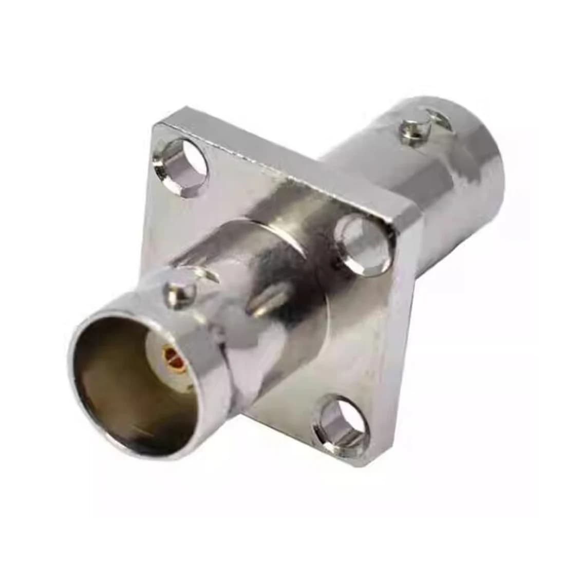 1PC BNC Female to Female Jack 4-Hole Panel Flange RF Adapter Convertor NEW Wholesale