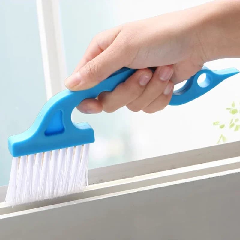 2-in-1 Windows Gap Cleaning Brush & Flat Shovel, Household Cleaning Tool for Kitchen, Bathroom, Toilet