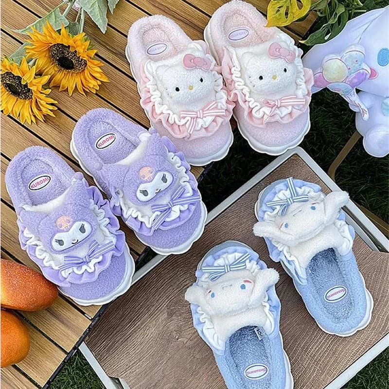 Cute Cotton Slippers For Ladies New Cartoon Style Indoor Home Decor In Autumn And Winter Thick Soled Anti Slip And Warm Shoes