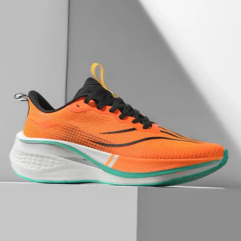 Marathon Air Cushion Carbon Plate Sports Running Shoes Men Breathable Lightweight Comfortable Athletic Tennis Sneakers Footwear