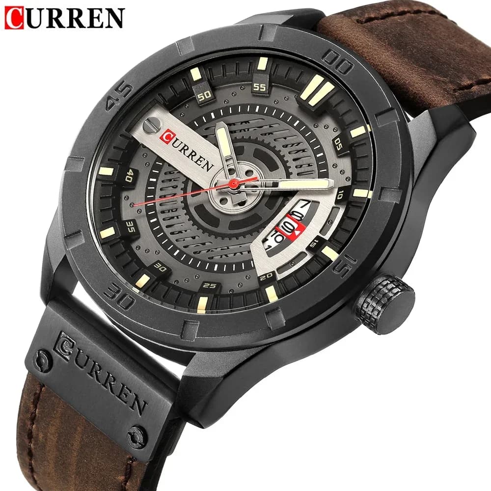 CURREN 8301 Luxury Watch Men Military Sports Watches Men's Quartz Date Clock Man Casual Leather Wrist Watch Relogio Masculino