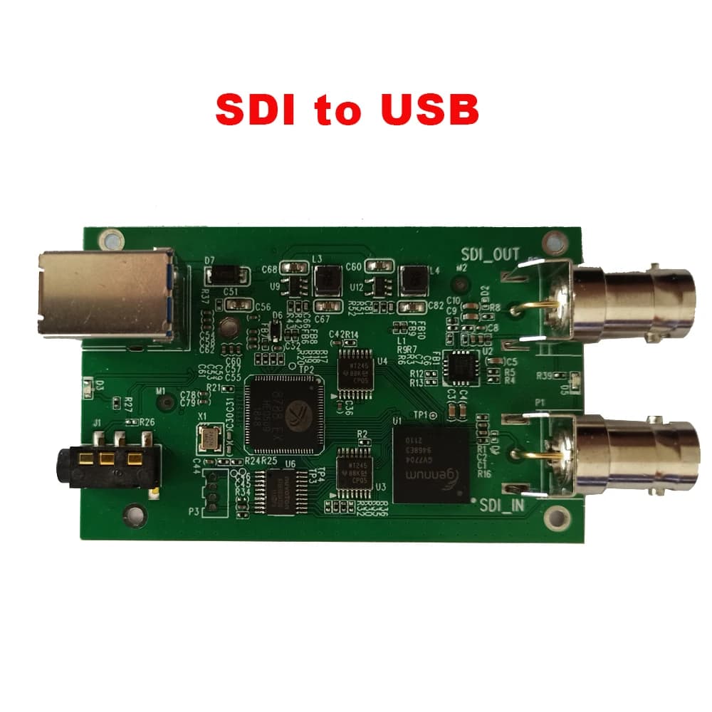 SDI to USB 3.0 SDI2 to HDMI Audio Video Capture Card HDMI and SDI Loopout with HD 1080P Output SDI Input Recorder Live Streaming