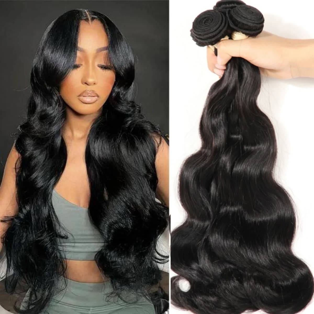 Body Wave Human Hair Extensions Curly Bundles Brazilian Hair Weavings 100% Human Hair Bundles 8-26 28 30 Inch 1/3/4 Bundles 50g