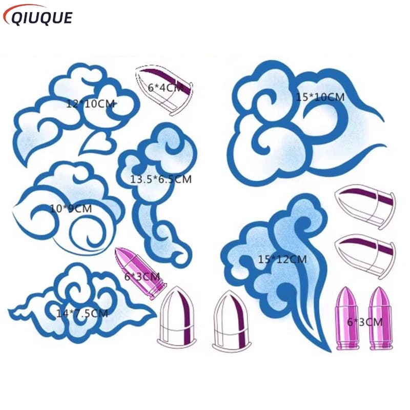 Game LOL Arcane Jinx Cosplay Tattoo Waterproof Temporary Tattoo Sticker Halloween Party Roleplay Prop Hand Body Tatouage Sticker