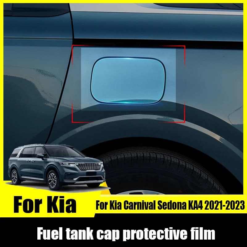 For Kia Carnival Sedona KA4 2021 2022 2023 Fuel tank cap protective TPU soft Transparent film Scratch resistant dirt resistant