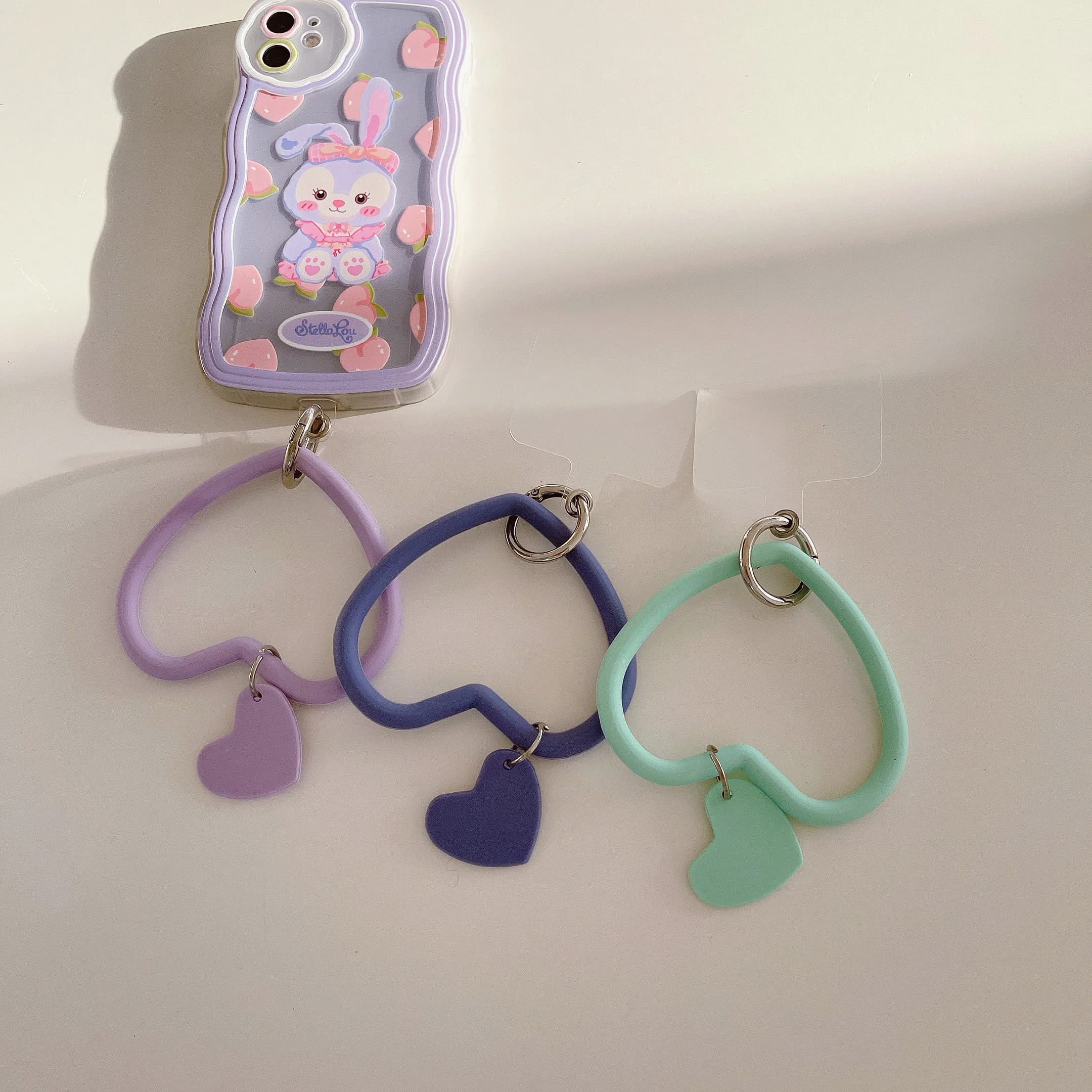 Fashion Mobile Phone Lanyard Cartoon Silicone Wristband Mobile Phone Pendant Decoration Love Silicone Bracelet Silicone Bracelet