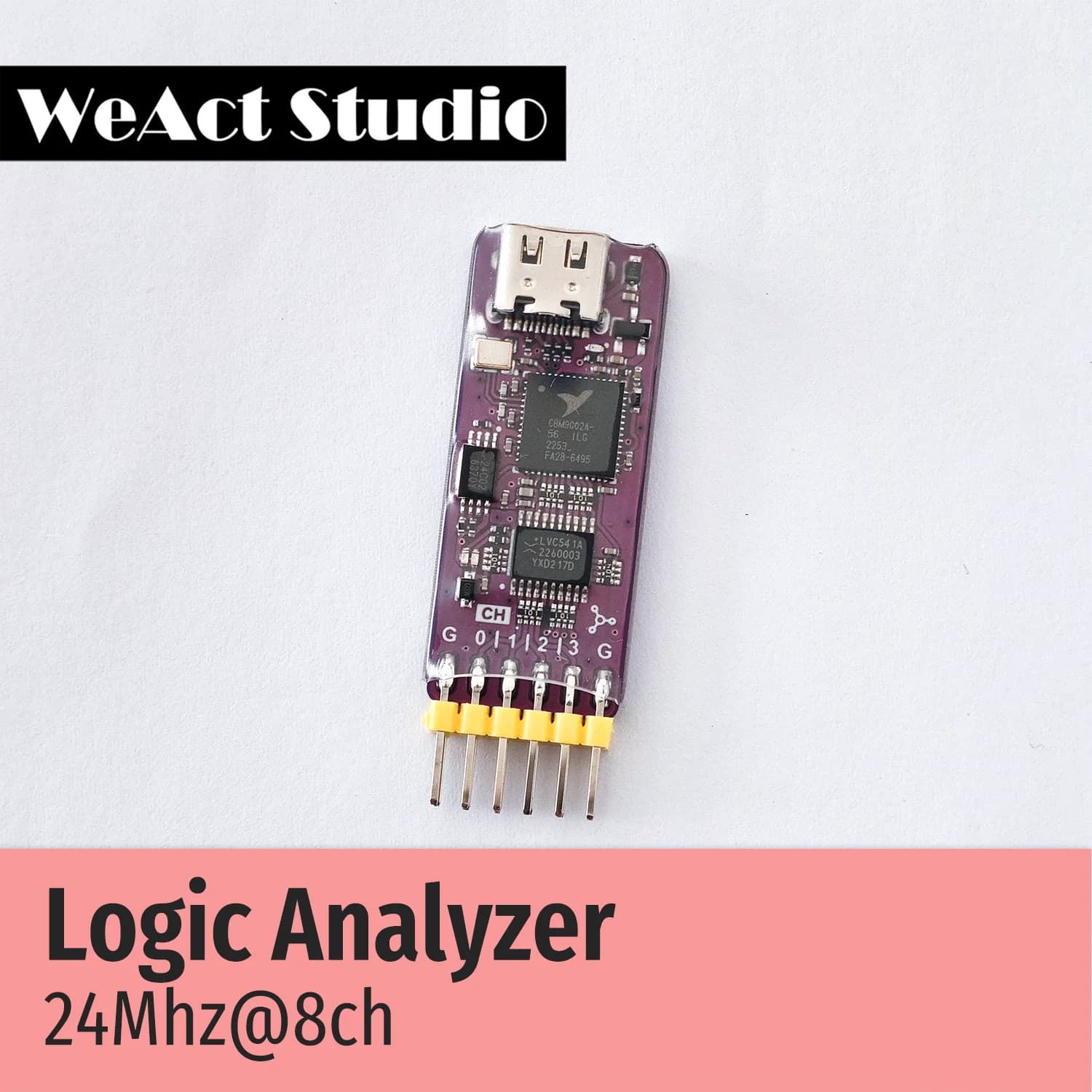 WeAct USB Logic Analyzer DLA Mini 24Mhz 8ch Channels Hardware Debug Tool 5V MCU ARM FPGA Debugger