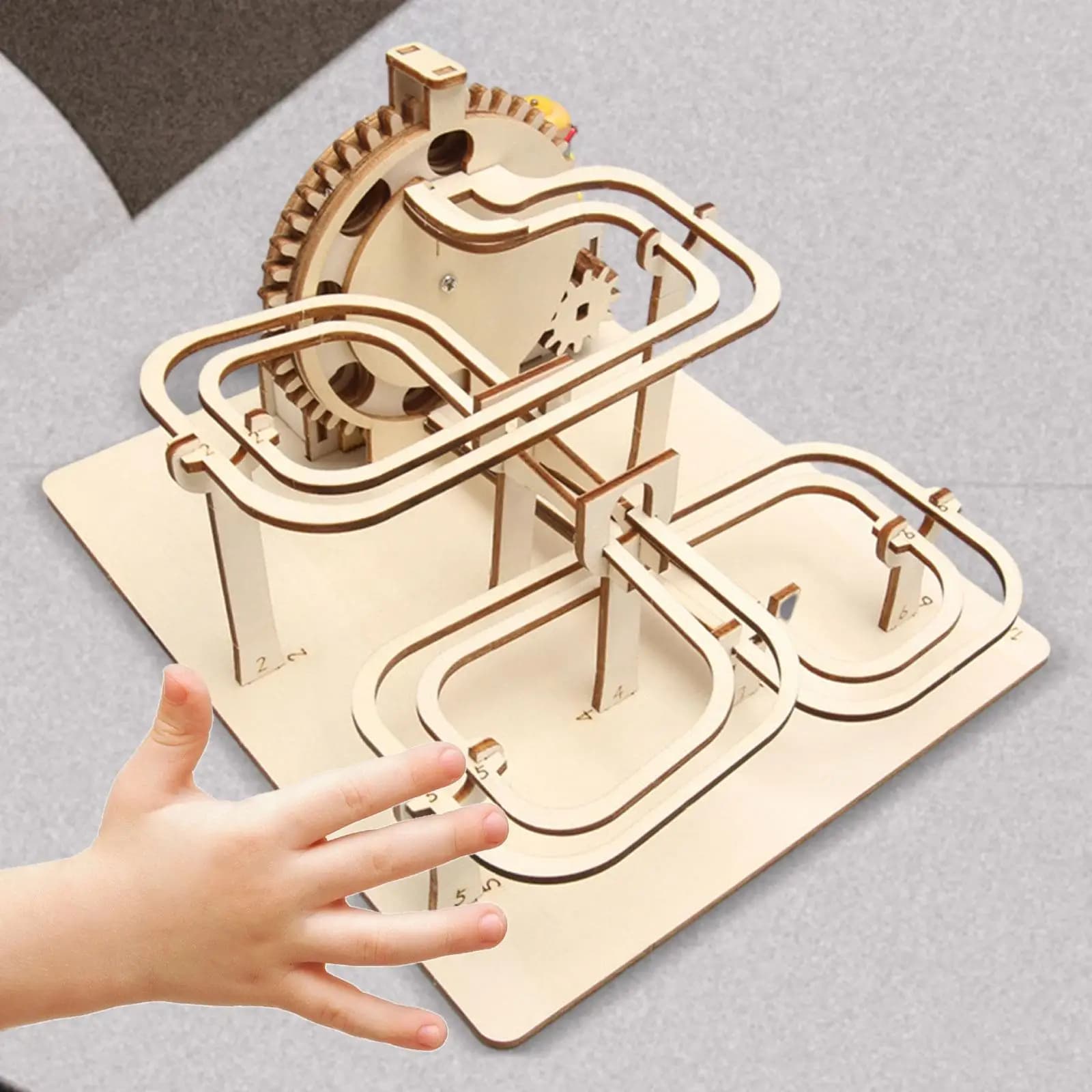 DIY Marble Run Model Building Kits 3D Wooden Puzzle Mechanical Puzzles for