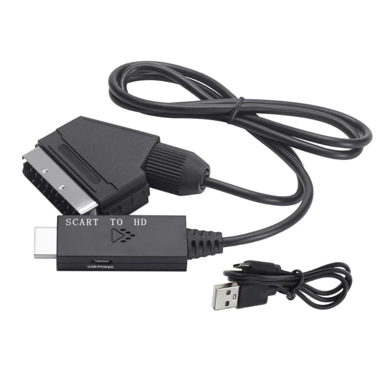 to Scart Adapter 1080p60Hz/720p60Hz  Output USB Cable Power Supply Low Power Consumption