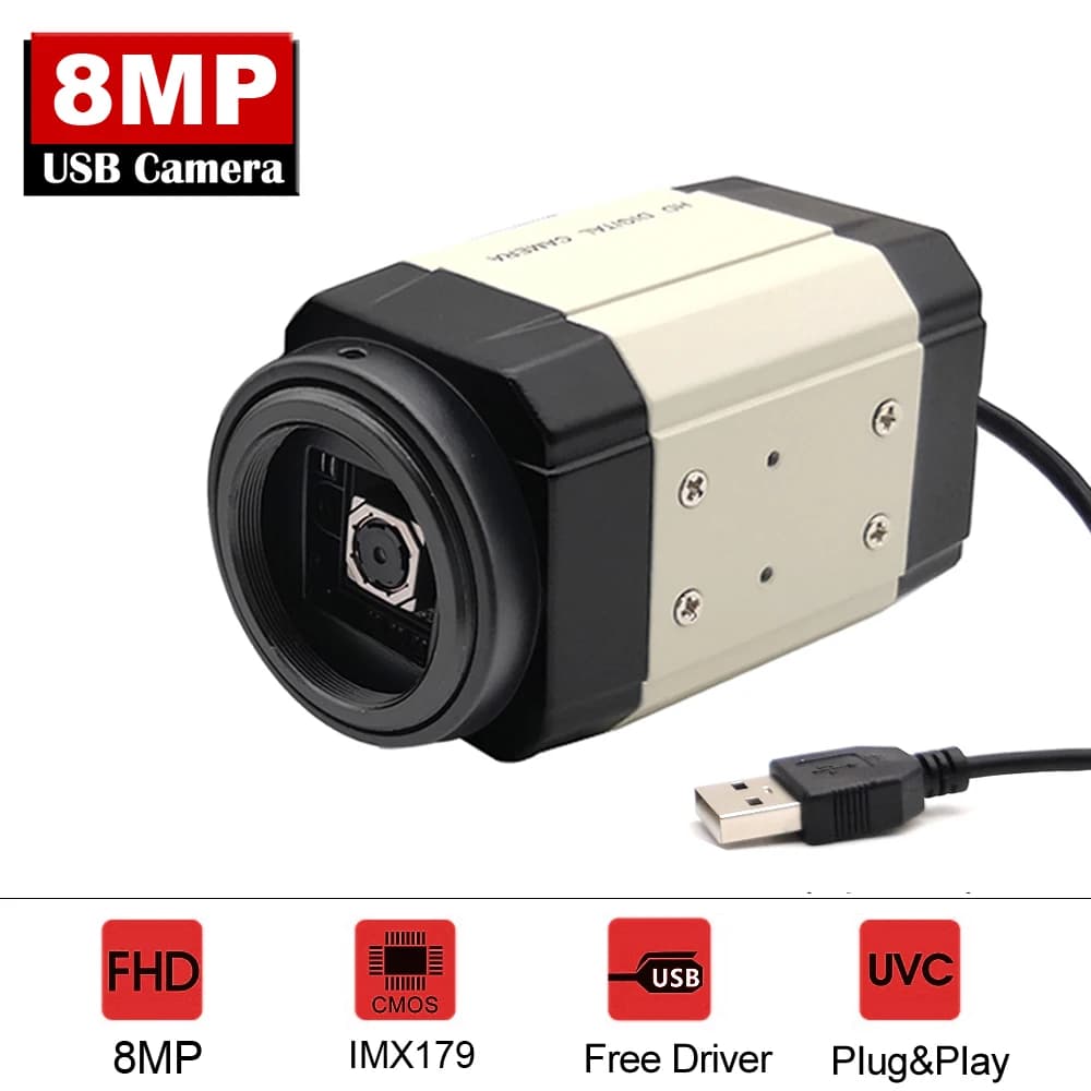 NEOCoolcam 8MP IMX179 Sensor Mini Box 8 Megapixel Autofocus USB Webcam Video Meeting Streaming UVC PC Camera