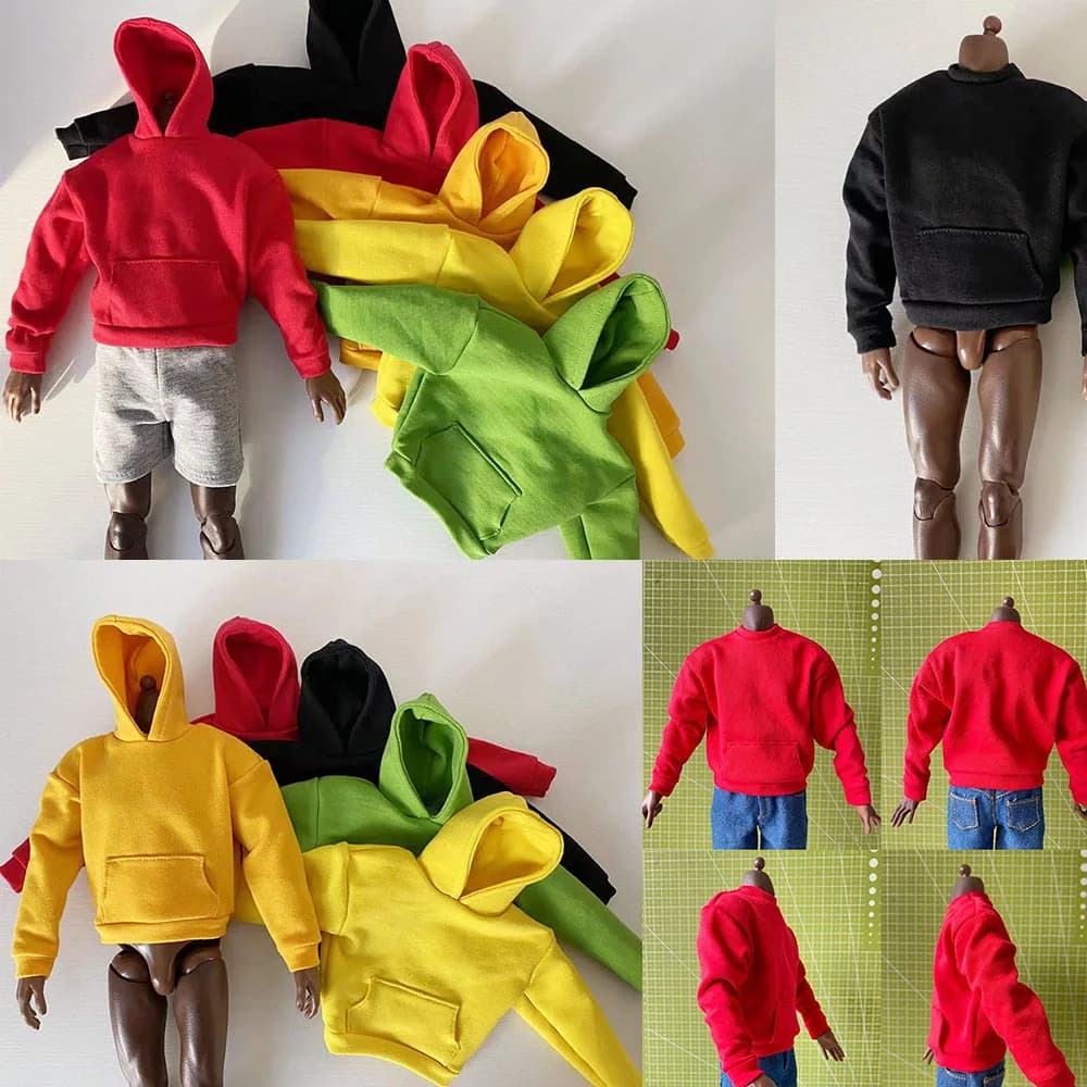1/6 Scale Male Soldier Pullover Hip Hop Street Sweatshirt Hoodie Basketball Top Jacket Sportswear For 12" Action Figure Model