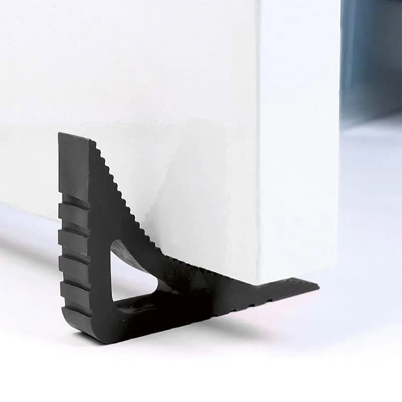 Rubber Door Stopper Reusable Shock Absorbent Block Wedge Doorstops Door Handle Stopper Home Office Door Anti-collision Stopper