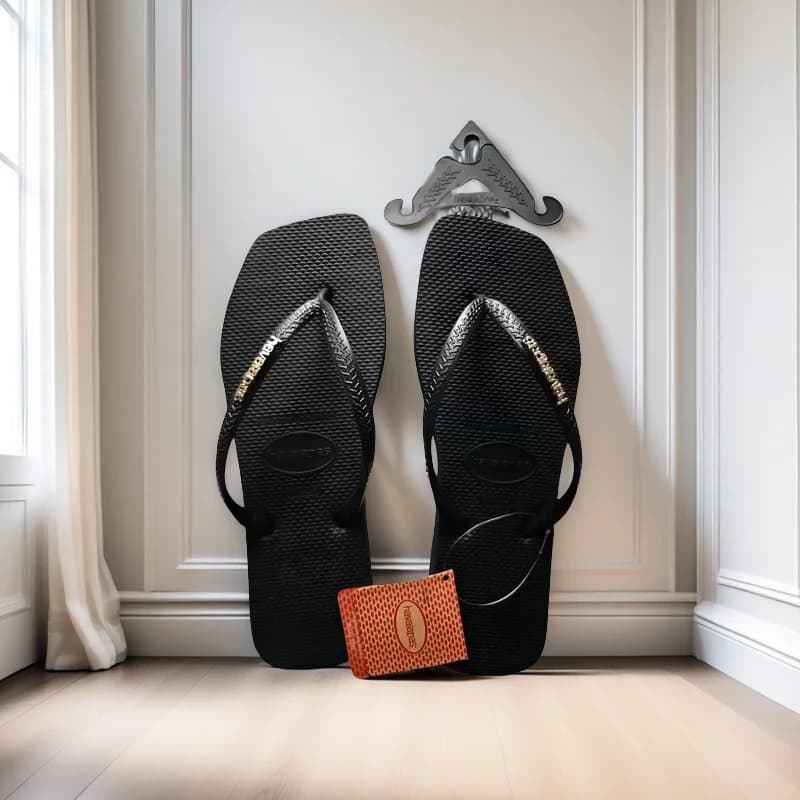 2025 New Women's Square Toe Flip Flops Outdoor Beach Sandals Original Brand Women's Casual Shoes Large Size 35-42 Women's Shoes