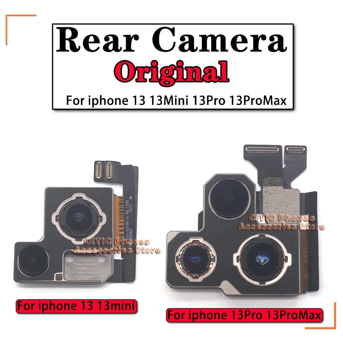 Rear Camera For IPhone 14 15 Pro Max Flex Cable Camera Lens 15 Plus Rear Main Lens Back Camera 12 13 Mini Rear Photo Lens