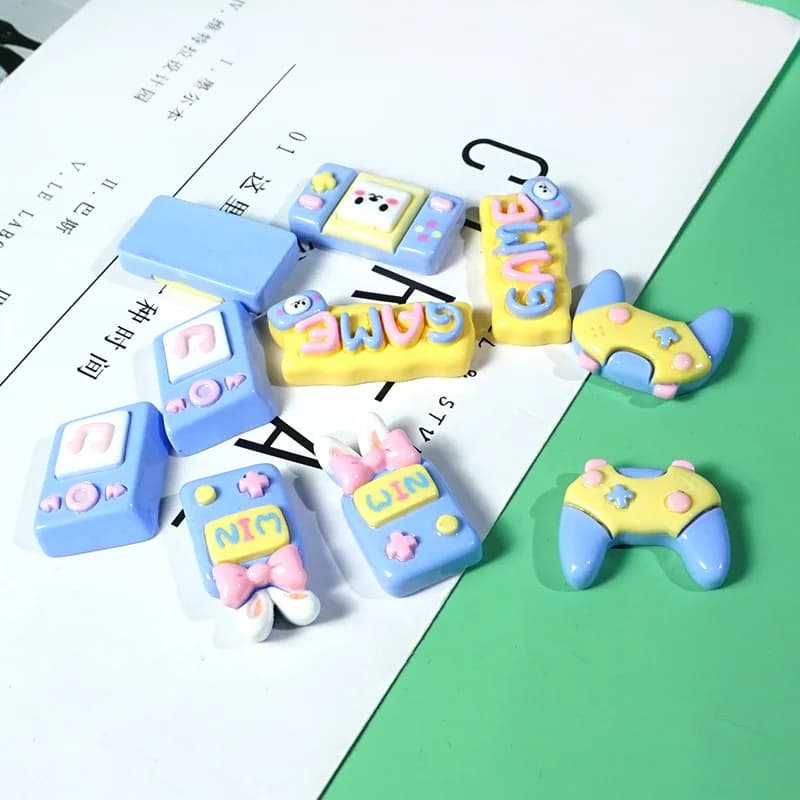 Best Cartoon music machine Rabbit accessories Resin small accessories diy cream glue phone case hairpin material